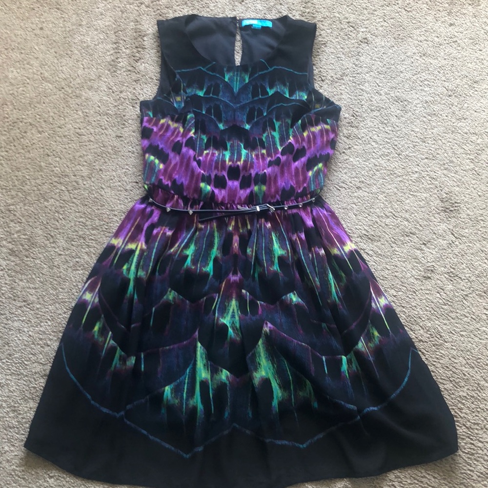 Multi-Colored Dress with Pockets